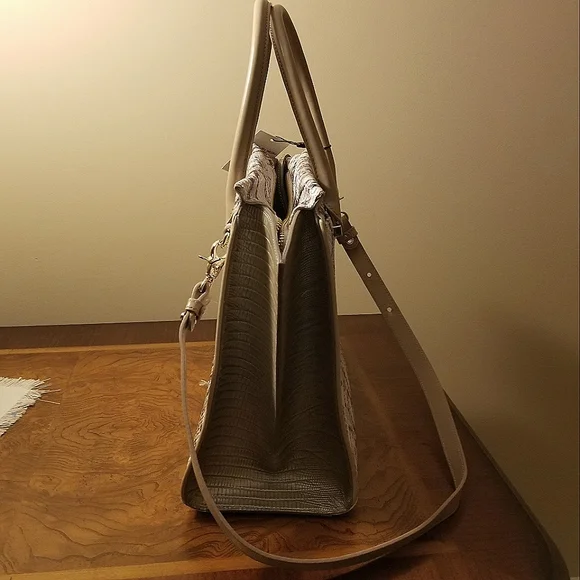 Brahmin Priscilla Pearl Lummus Leather Satchel with Matching Wallet - Picture 5 of 16